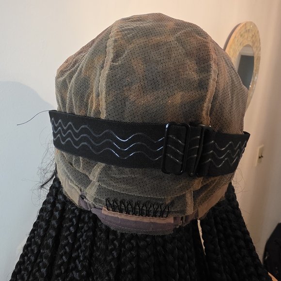 Elegant Black Braided Wig - Picture 6 of 7